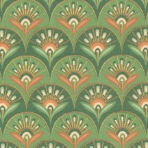 Green Scallop Print Paper ~ Kartos Italy